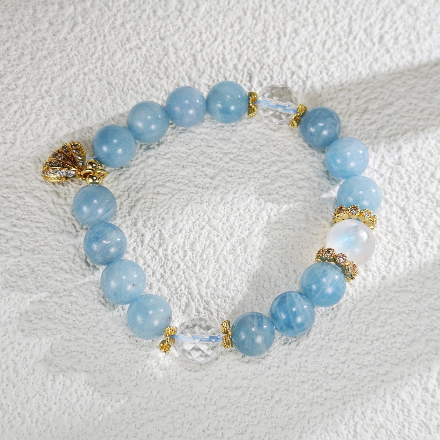 Aquamarine & Moon stone Bracelet