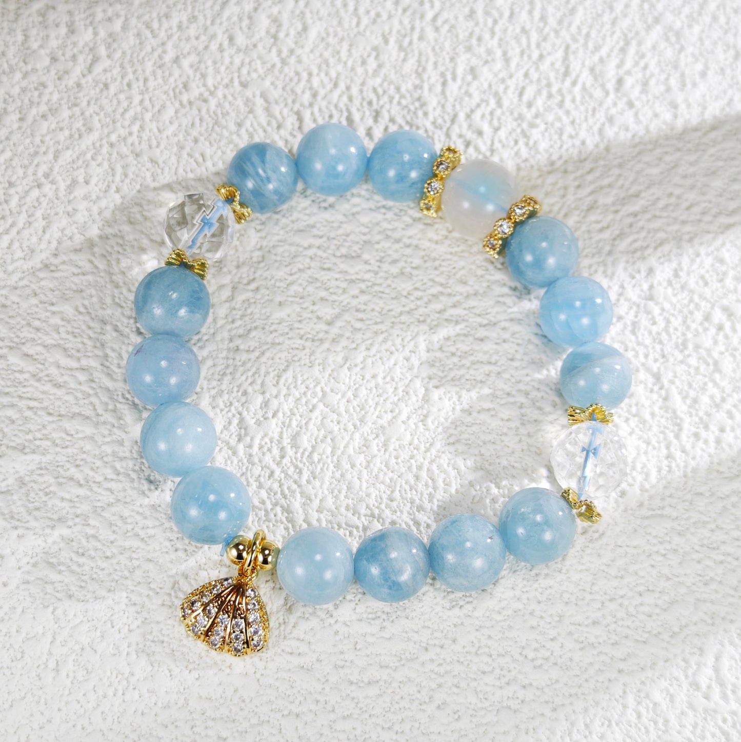 Aquamarine & Moon stone Bracelet